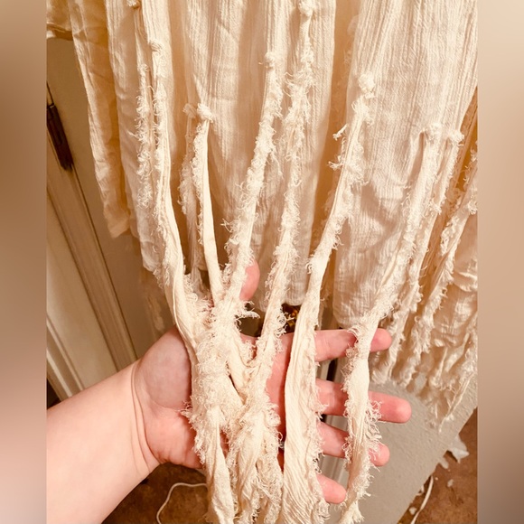 💖RARE FREE PEOPLE WHIMSICAL CREAM MINI DRESS💖 - Picture 6 of 6